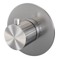 Brauer Stripe losse inbouwthermostaat met in- en afbouwdelen RVS-kleurig geborsteld PVD - thumbnail