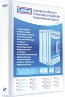 DONAU personaliseerbare ringmap, PP, ft A4, 4 D-ringen van 40 mm, wit - thumbnail