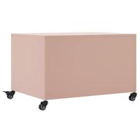 Salontafel 68x50x43,5 cm staal roze - thumbnail