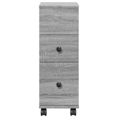 Badkamerkast smal met wielen bewerkt hout grijs sonoma eiken Badkamerkast smal met wielen bewerkt hout grijs sonoma eiken