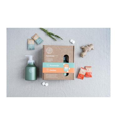 Handzeep premium starterset rozemarijn & gember