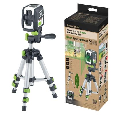 Laserliner SmartCross-Laser Groene Kruislijnlaser GX Work SET - 036.733E Laserliner SmartCross-Laser Groene Kruislijnlaser GX Work SET - 036.733E