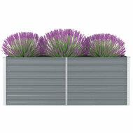 VidaXL Plantenbak verhoogd 160x80x45 cm gegalvaniseerd staal grijs - thumbnail