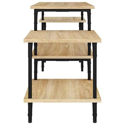 Tv-meubel 117x35x52 cm bewerkt hout sonoma eikenkleurig