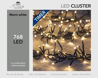 Clusterverlichting 768 led lampjes warm wit - Annas collection