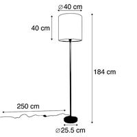 QAZQA Botanische vloerlamp messing met groene kap 40 cm - Simplo - thumbnail