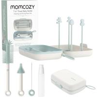 momcozy 7in1 Portable Bottle Cleaning Brush Set Babyflesreiniger Wit, Groen - thumbnail