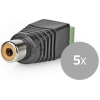 CCTV-Beveiligingsconnector | 5x | 2-aderig naar RCA Female - thumbnail