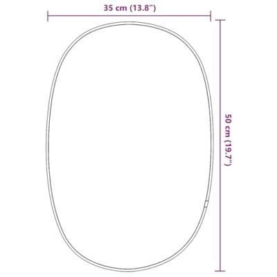VidaXL Wandspiegel 50x35 cm zwart VidaXL Wandspiegel 50x35 cm zwart