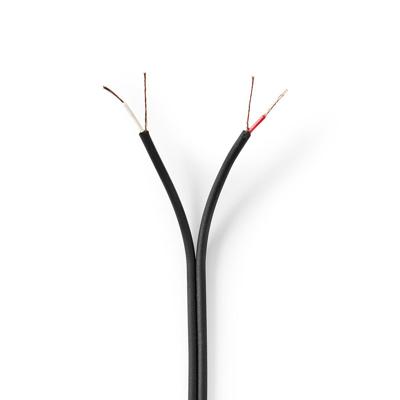Stereo Audio Cable | 2x 0,12 mm2 | 100 m | Folieverpakking | Zwart
