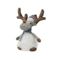 Decoratie Winter Hert 19x12x22 cm Wit - thumbnail