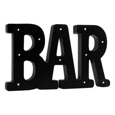 Wanddecoratie Bar Zwart 36 x 2 x 21 cm