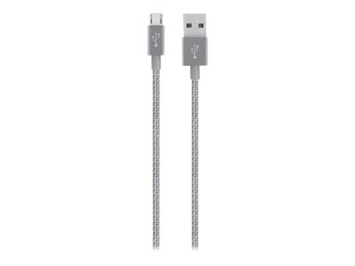 Belkin Premium MIXIT metallic naar USB-A laad-/sync-kabel (1,2 m) Micro-USB grijs
