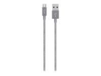 Belkin Premium MIXIT metallic naar USB-A laad-/sync-kabel (1,2 m) Micro-USB grijs - thumbnail