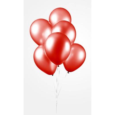 Globos Ballonnen pearl rood 30cm, 10st.