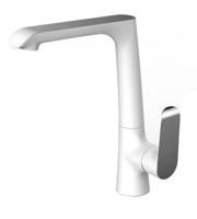 Wiesbaden Tarma ��nhendel-keukenmengkraan wit/chroom - thumbnail