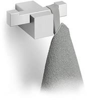 Zack Carvo Handdoekhaak - 7x3cm - dubbel - geborsteld RVS 40484 - thumbnail