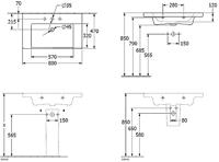 Wastafel Villeroy & Boch Subway 3.0 47x80x16.5 cm Wit Alpin Villeroy & Boch - thumbnail