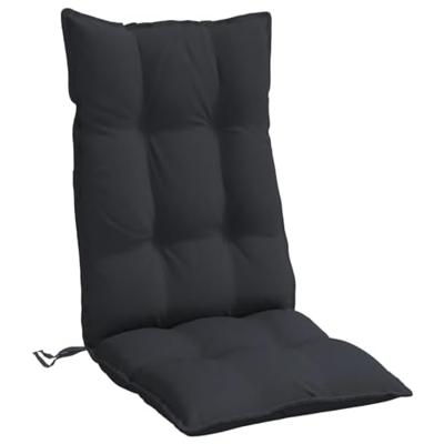 VidaXL Stoelkussens 6 st hoge rug oxford stof zwart VidaXL Stoelkussens 6 st hoge rug oxford stof zwart