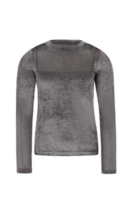 Like Flo winter velvet mesh top meisjes teens - grijs - Elina - voering