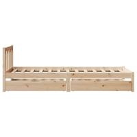 Bedframe zonder matras massief grenenhout 90x190 cm - thumbnail