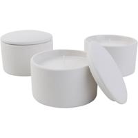 Keramische kandelaar incl kaars , afm 9x9x6,7 cm, 12 stuk/ 1 doos - thumbnail