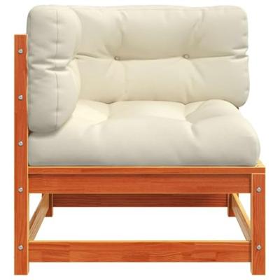 Tuinhoekbanken met kussens 2 st massief grenenhout wasbruin Tuinhoekbanken met kussens 2 st massief grenenhout wasbruin