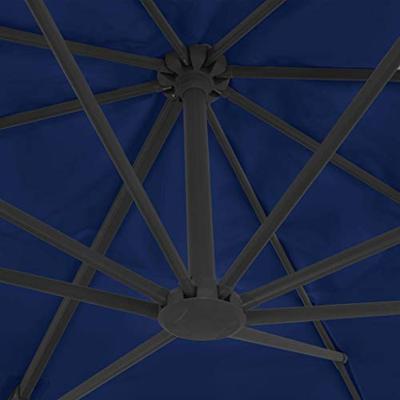 VidaXL Zweefparasol met aluminium paal 4x3 m azuurblauw