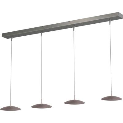 Masterlight 4-lichts hanglampScala 130cm nikkel Ø 20cm - 2191-37-37-130-4-20