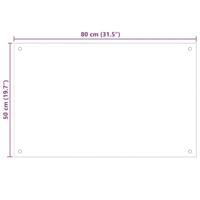 VidaXL Spatschermen keuken 2 st 80x50 cm gehard glas zwart - thumbnail