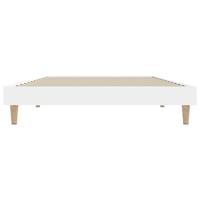 Bedframe bewerkt hout wit 90x200 cm - thumbnail