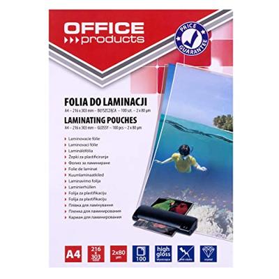OFFICE products lamineerhoes ft A4, 160 micron (2 x 80 micron), pak van 100 stuks