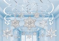 Amscan decoratiespiralen Sneewvlok 61 cm folie - thumbnail