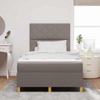 Boxspring bed met hoofdeinde Taupe 120 x 200 cm Stof - thumbnail