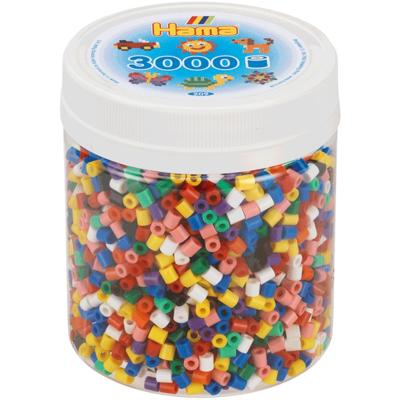 Hama strijkkralen in potje - mix standaard (00), 3000st.