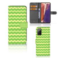 Samsung Galaxy Note 20 | Telefoon Hoesje | Waves Green - thumbnail