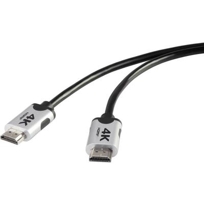 SpeaKa Professional SP-6344136 HDMI-kabel HDMI Aansluitkabel HDMI-A-stekker 2.00 m Zwart 4K UHD, Audio Return Channel (ARC), Vergulde steekcontacten SpeaKa Professional SP-6344136 HDMI-kabel HDMI Aansluitkabel HDMI-A-stekker 2.00 m Zwart 4K UHD, Audio Return Channel (ARC), Vergulde steekcontacten