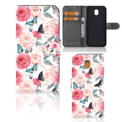 Samsung Galaxy J5 2017 Hoesje Butterfly Roses Samsung Galaxy J5 2017 Hoesje Butterfly Roses