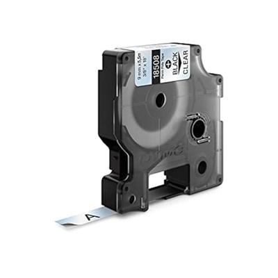 Labeltape DYMO IND RHINO S0718160 Polyester Tapekleur: Transparant Tekstkleur:Zwart 9 mm 5.5 m - thumbnail