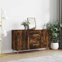 Dressoir 100x36x60 cm bewerkt hout gerookt eikenkleurig - thumbnail