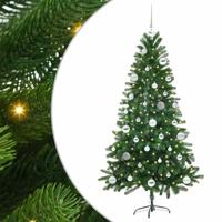 VidaXL Kerstboom met 150 led met standaard groen 150 cm pe - thumbnail