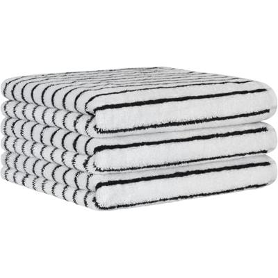 Cawö Cawö Black&White 6278 zwart/wit Badlaken 80x150