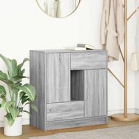 Dressoir met lades en deuren 70,5x34x74,5 cm grijs Sonoma - thumbnail