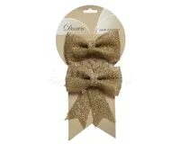 Kerststrik Jute Ø15cm Bruin 2st - thumbnail