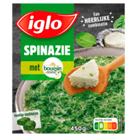 Iglo Spinazie met Boursin 450 g bij Jumbo - thumbnail