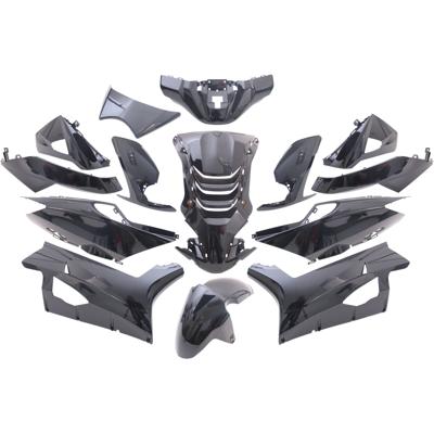 Plaatset 14-delig Edge voor Peugeot Speedfight 4 - metallic zwart Plaatset 14-delig Edge voor Peugeot Speedfight 4 - metallic zwart