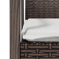 Tuinstoelen 4 st met kussens 56,5x57x83 cm poly rattan bruin - thumbnail