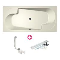 Ligbad Xenz Parel | Inbouw | 190x90 cm | Incl.Badafvoer | Met overloop | Acryl | Pergamon glans - thumbnail