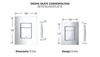 Grohe Skate Cosmopolitan bedieningspaneel rvs voor Grohe Rapid SL - thumbnail