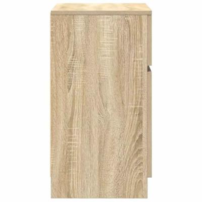Nachtkastje 39x35x65 cm bewerkt hout sonoma eikenkleurig